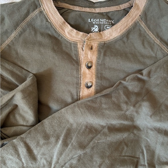 Legendary Whitetails Men's Recluse Raglan Henley - Army Green MEDIUM - NWOT - Picture 3 of 7